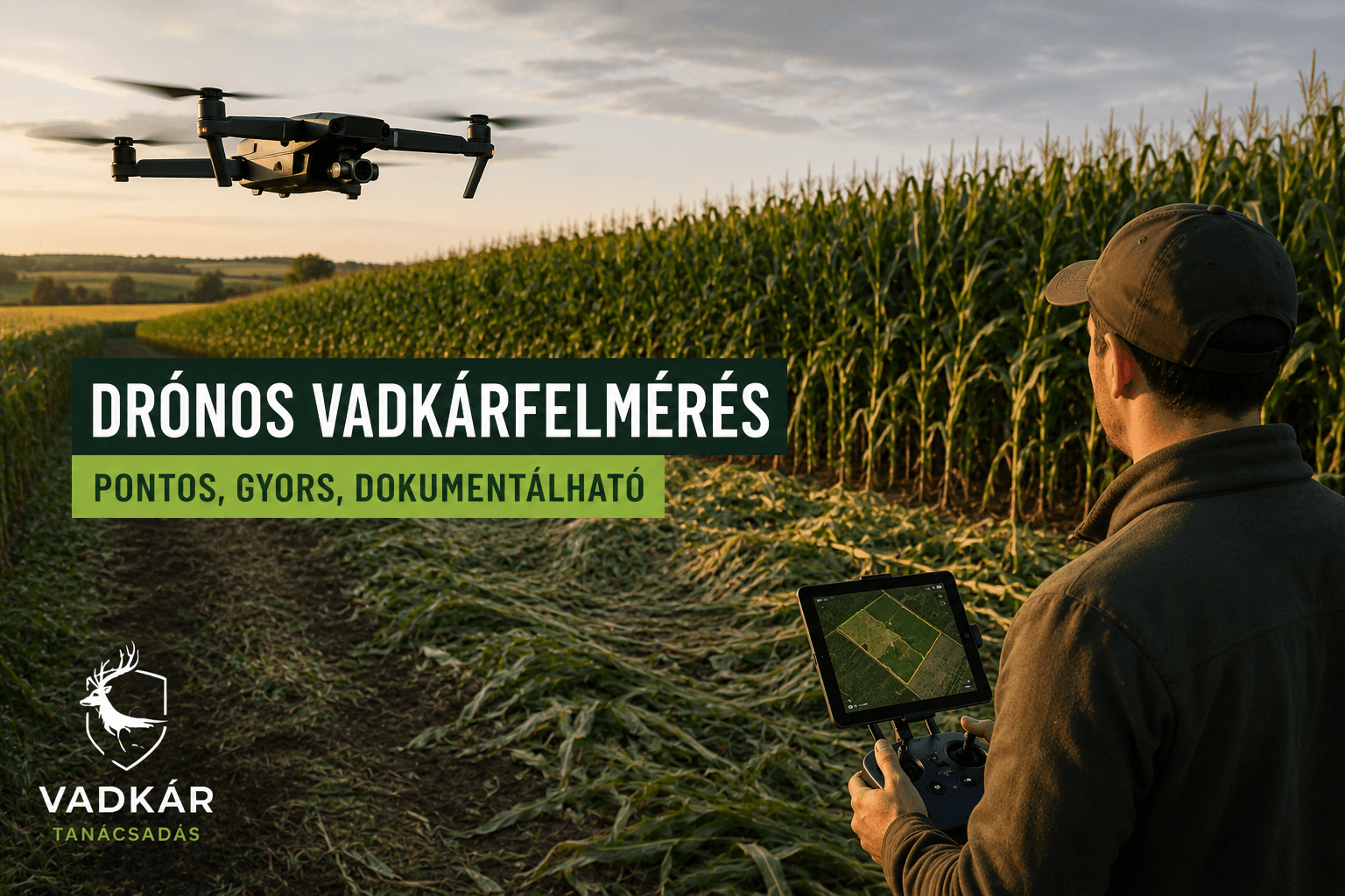 dronos-vadkarfelmeres-szantofoldi-teruleten Drónos vadkárfelmérés kukoricatáblában szántóföldi területen