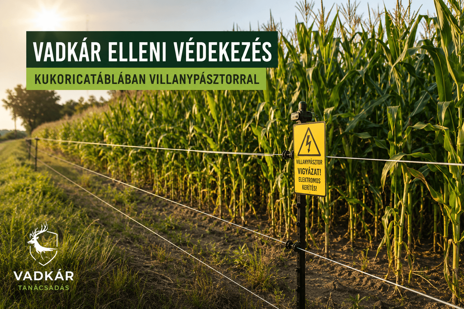 vadkar-elleni-vedekezes-kukoricaban-villanypasztorral Vadkár elleni védekezés kukoricatáblában villanypásztorral erdőszéli területen
